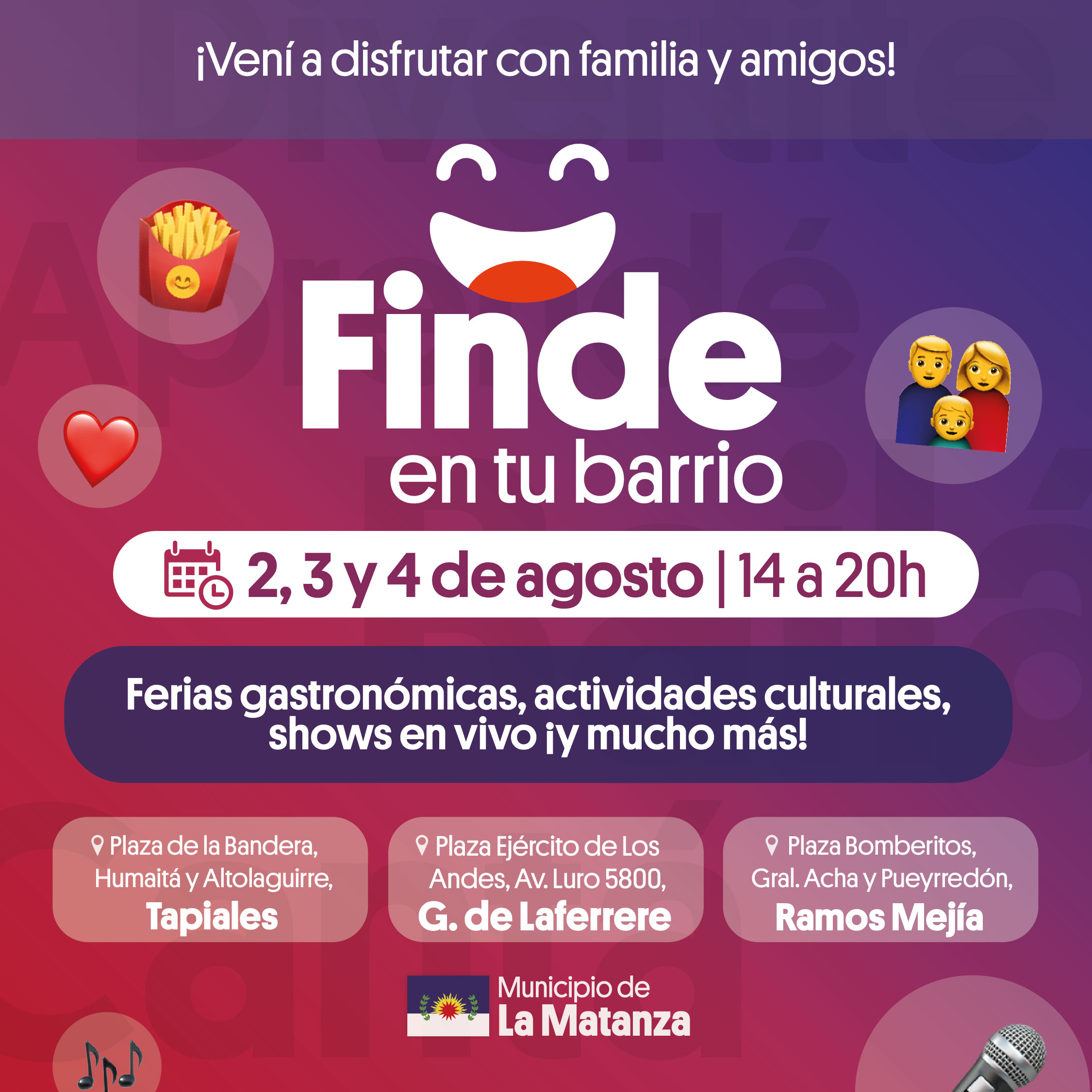 Entretenimiento y diversión para toda la familia con Finde en tu barrio 